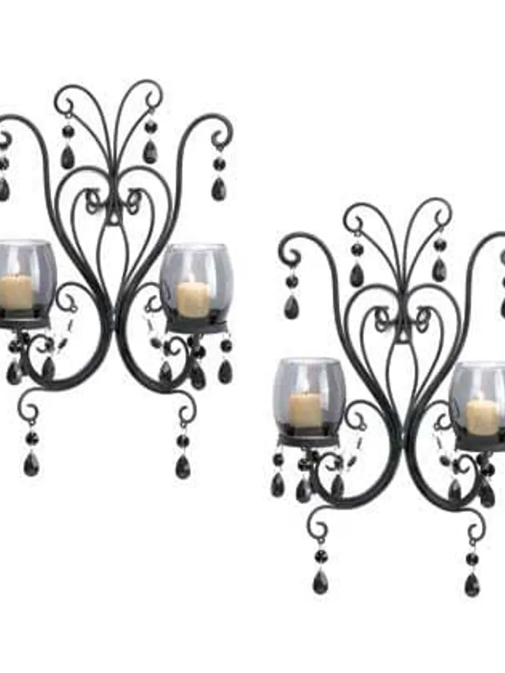 Midnight Elegance Candle Wall Sconces