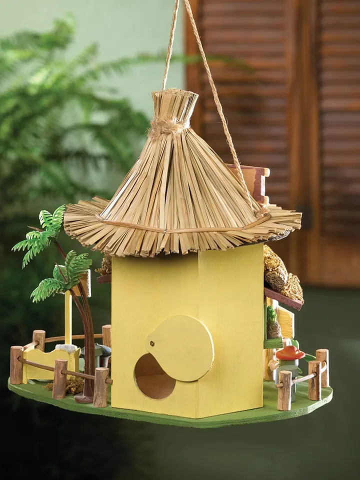 Tiki Hut Birdhouse
