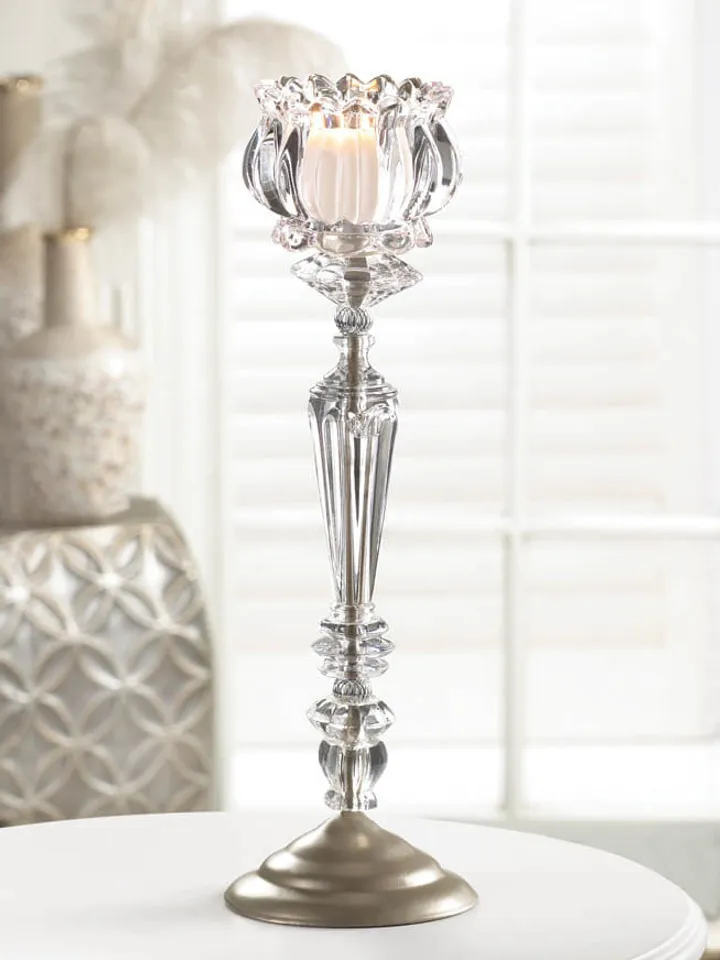 Crystal Flower Candle Stand