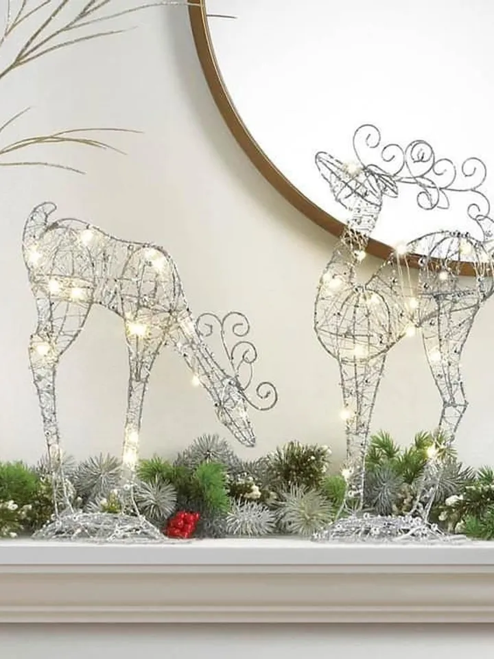 Fairy Light Up Reindeer Decor