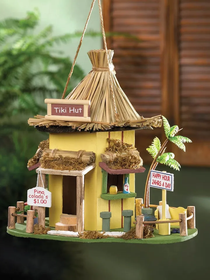Tiki Hut Birdhouse