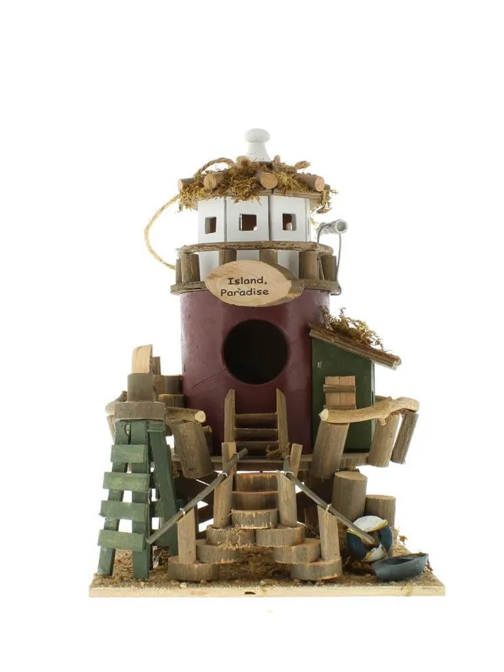 Island Paradise Wood Bird House