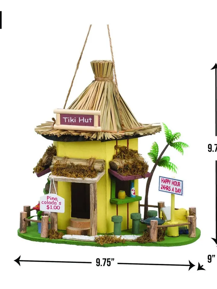 Tiki Hut Birdhouse