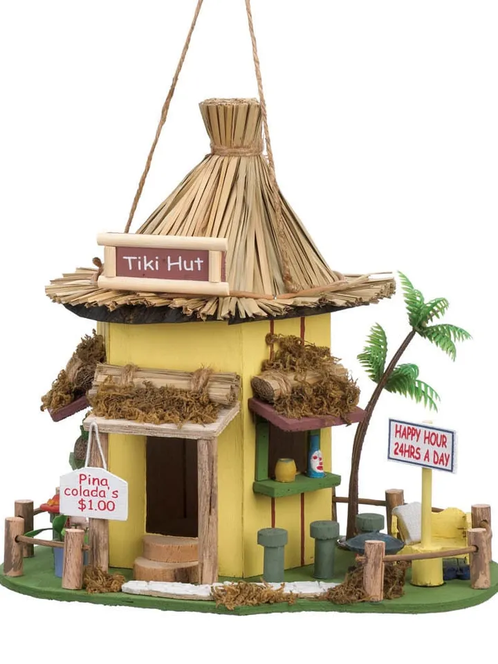 Tiki Hut Birdhouse