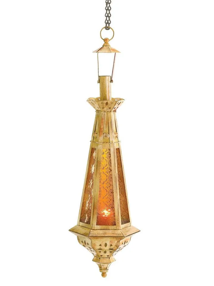 Amber Teardrop Lantern