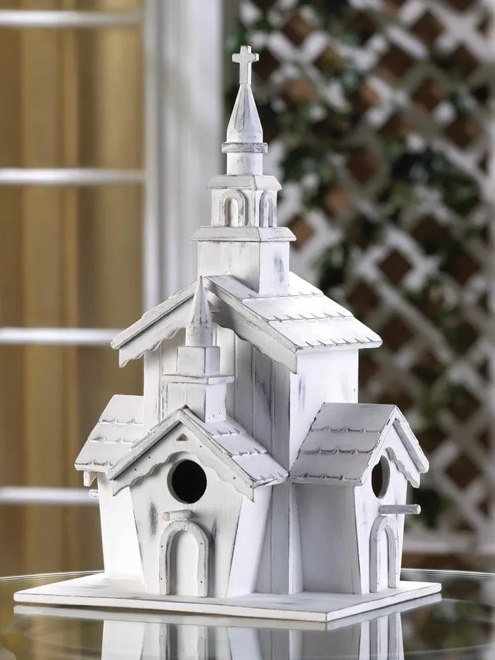 Little White Chapel Birdhouse