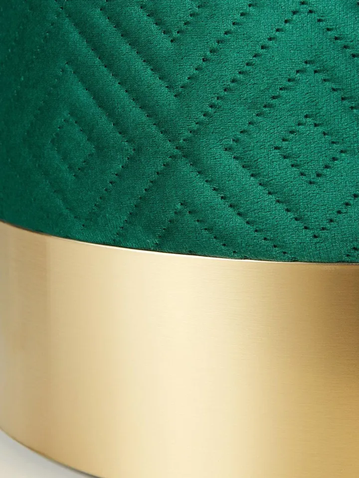 Green Velvet Stool