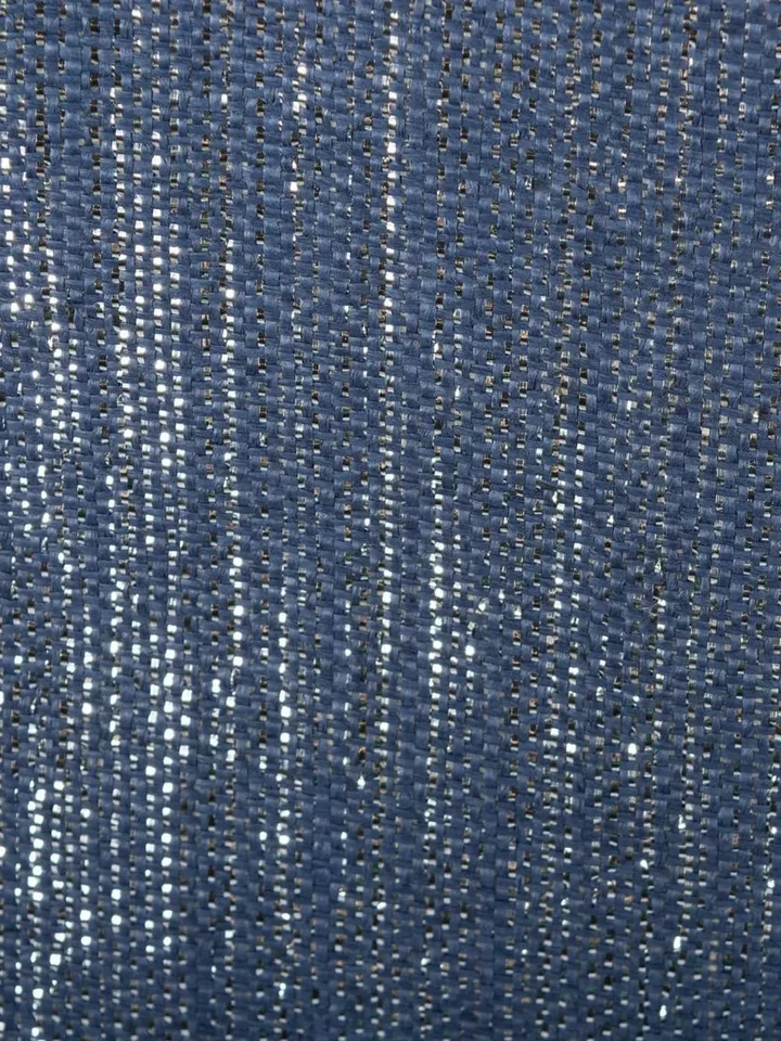 Paper Bin Lurex Nautical Blue/Silver Rectangle Large 17X12X12