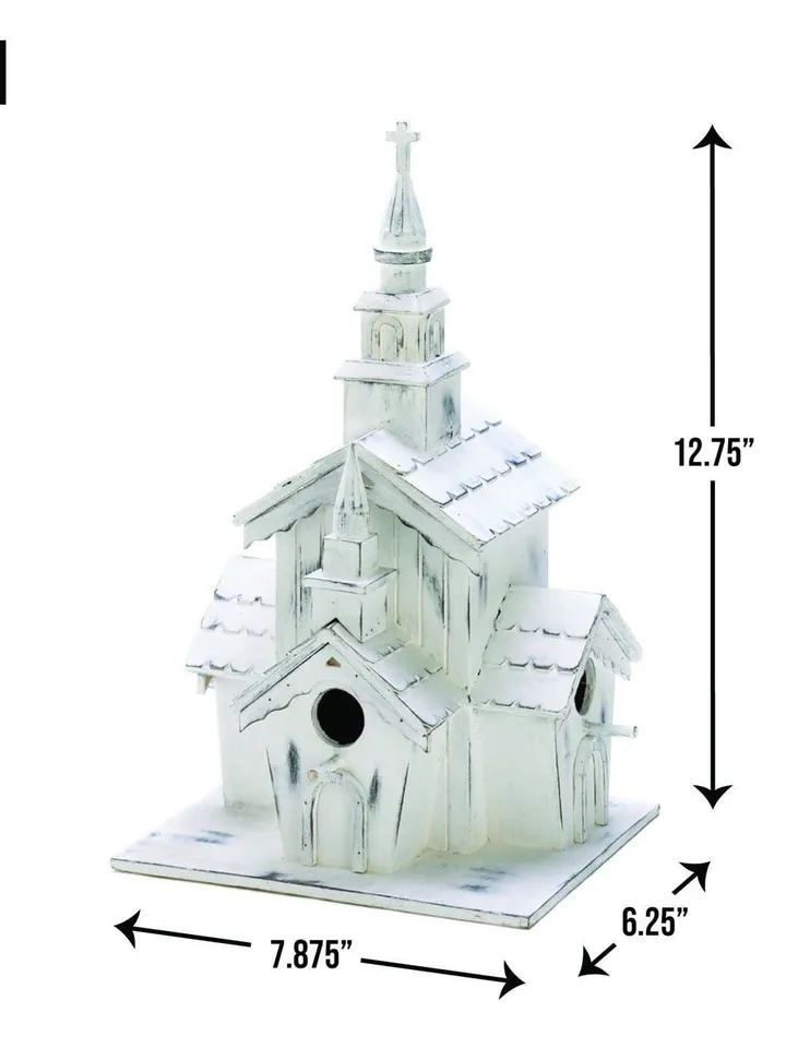Little White Chapel Birdhouse