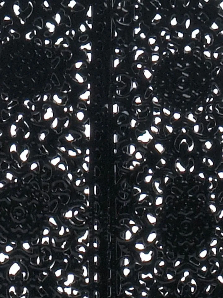 Black Moroccan Lace Stool