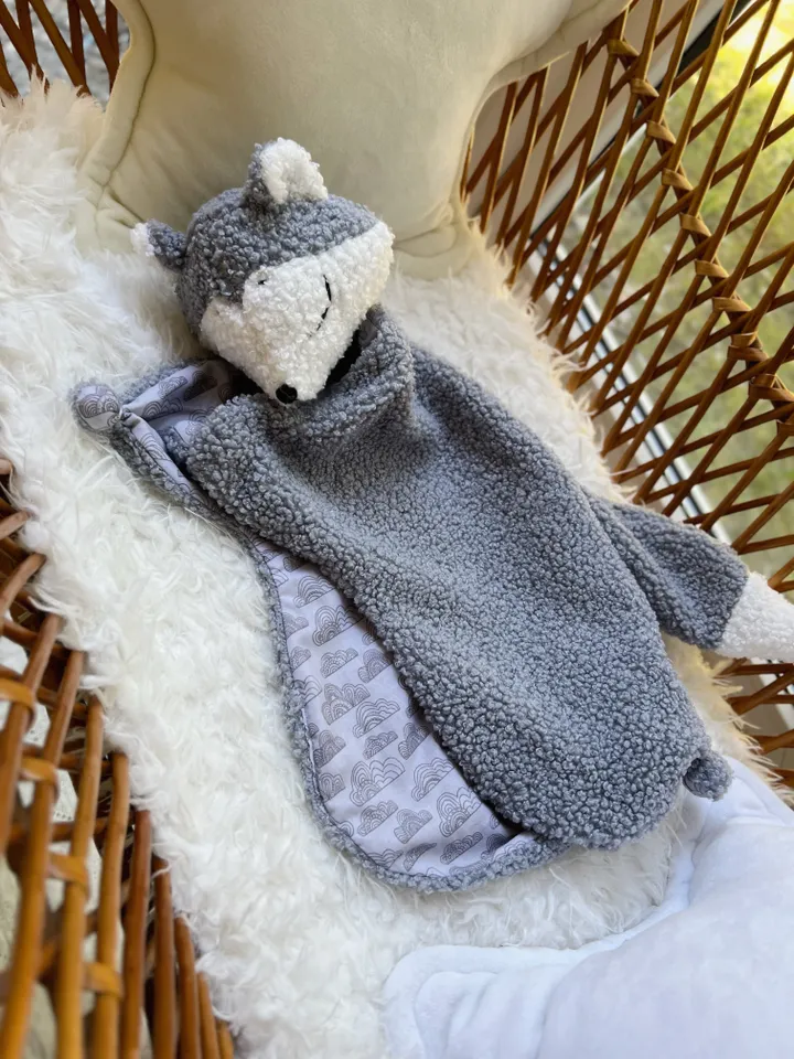Baby lovey wolf comforter