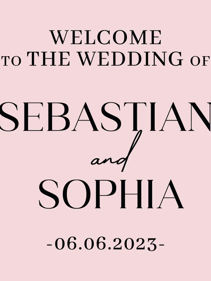 Welcome Customizable Sign Wedding Names Mirror Acrylic Decal Bride Groom Reception Ceremony mir7