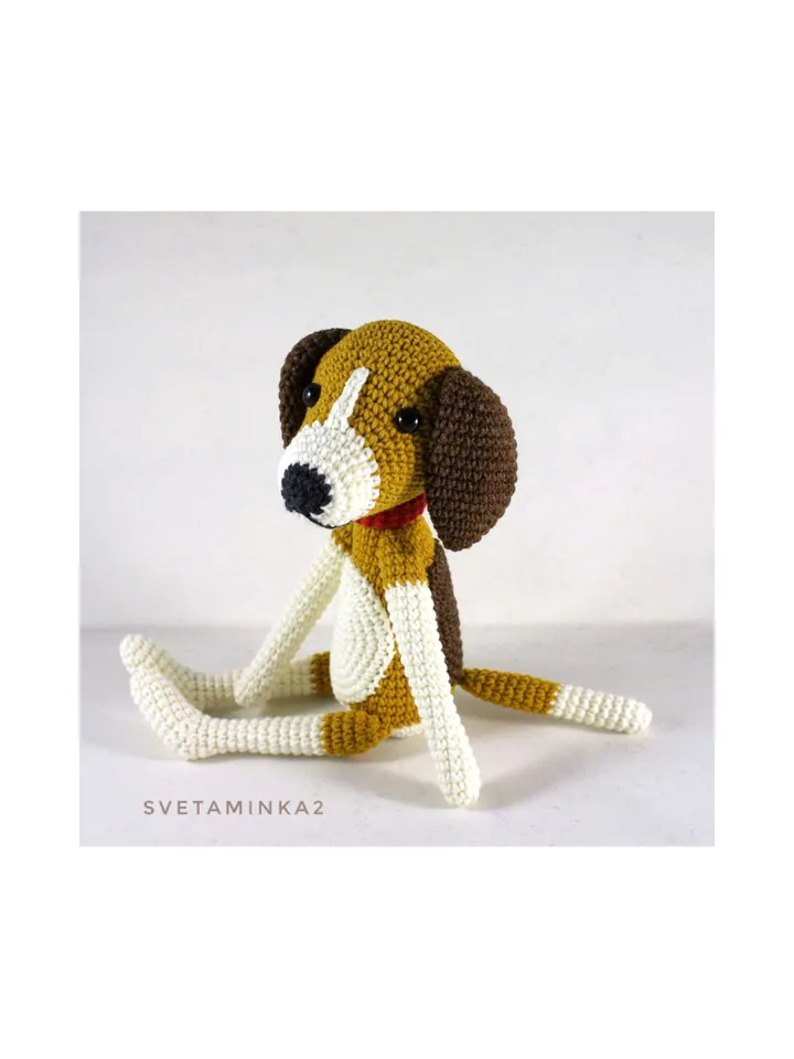 Crochet Beagle Pattern. Amigurumi Dog. Digital Download. PDF.