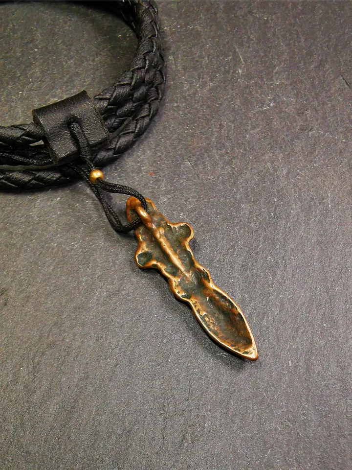Gandhanra Vintage Tibetan Amulet ,Kila(Dorje Phurba) , Trantic Buddhism Ritual Implement Pendant,Made of Brass,1.7&quot;