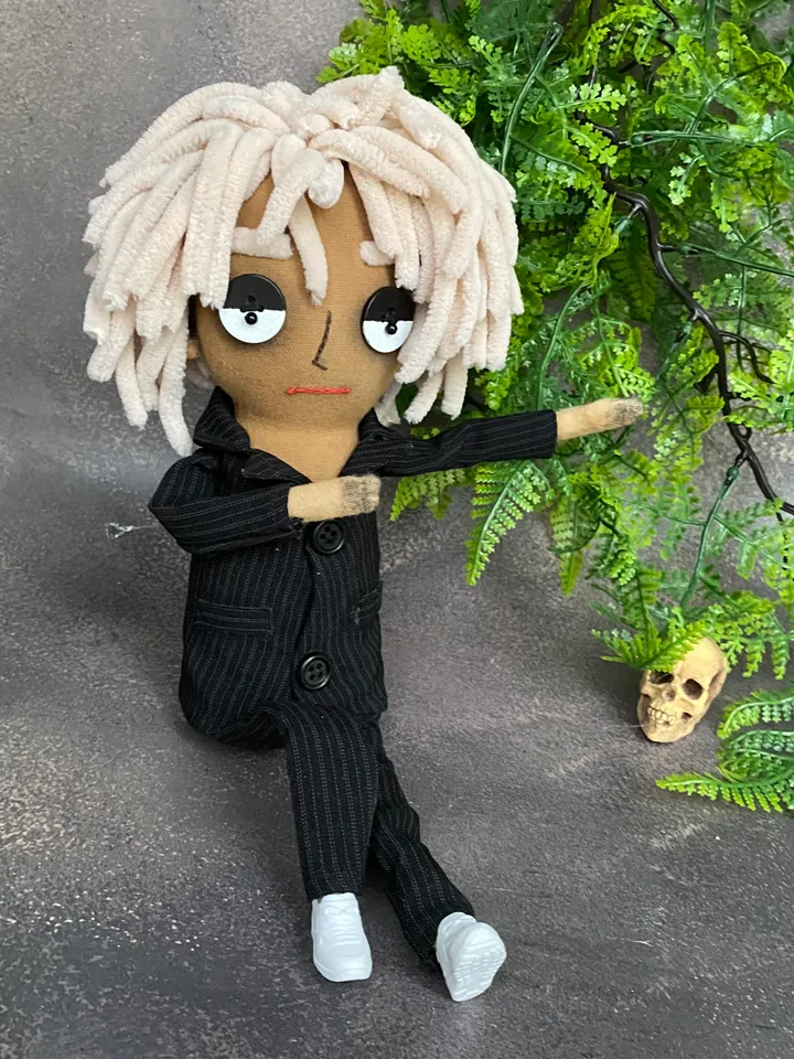Strange Art Doll, Oddity Boy, Handmade Cloth doll, Gothic Shelf Decor, Weird Art Collectible, Creepy Doll Alternative Gift