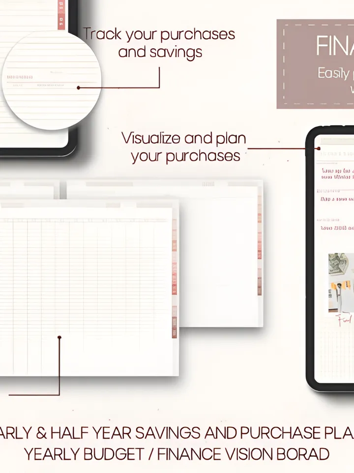 Neutral Undated Yearly Digital Planner
