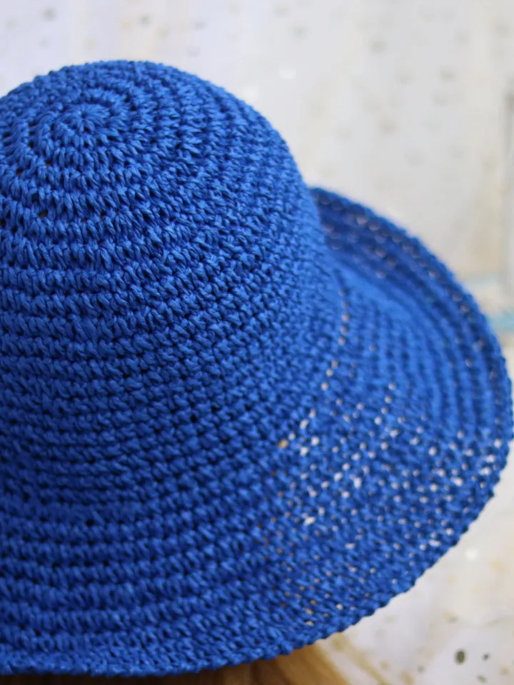 Panama summer straw hats Women sun floppy beach bucket boho raffia foldable hat