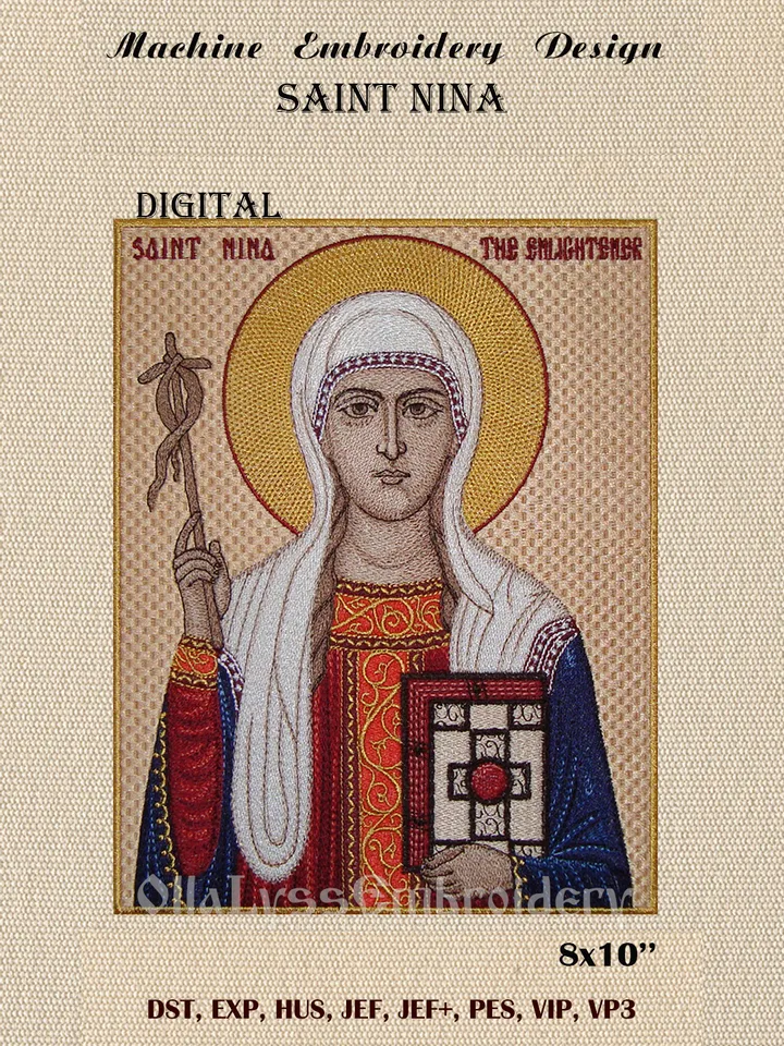 Saint Nina embroidery design