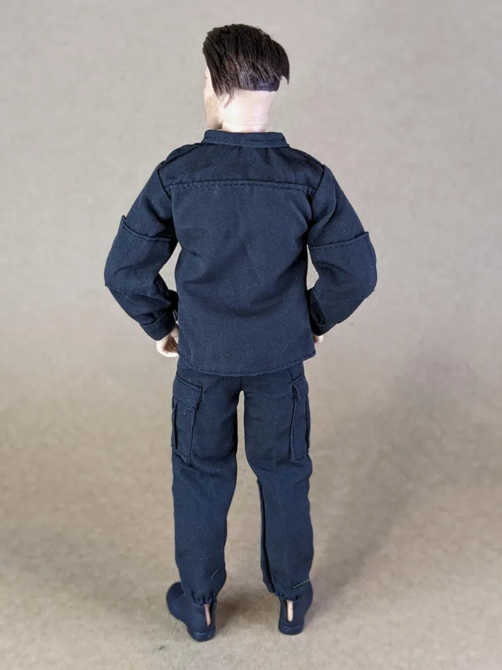 Black military set for 12 inch male dolls