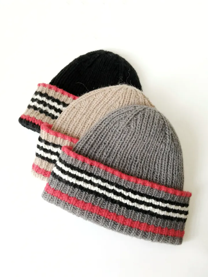 Handmade Alpaca and Merino Wool Men's Ribbed Beanie. Hand-knitted Warm Winter Cap. Cozy warmth with a touch of luxury. FREE SHIPPING!