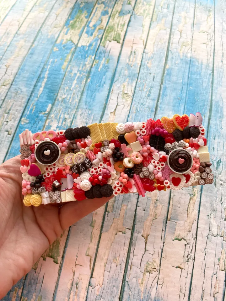 Magnet Miniature Valentine Day Charcuterie Board with Polymer clay Souvenir