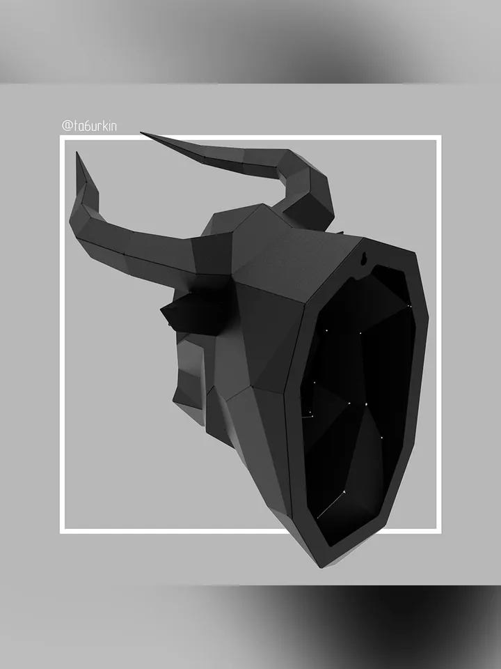 Welding Project Plans Drawings Bull Head (v1) (DXF, PDF)