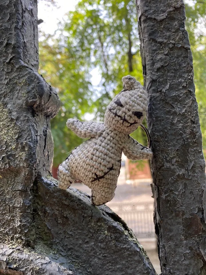 PDF Crochet small Oogie Boogie, Keychain Amigurumi Pattern, Crochet halloween, Halloween Crochet Pattern, Boogeyman, Monster toy pattern