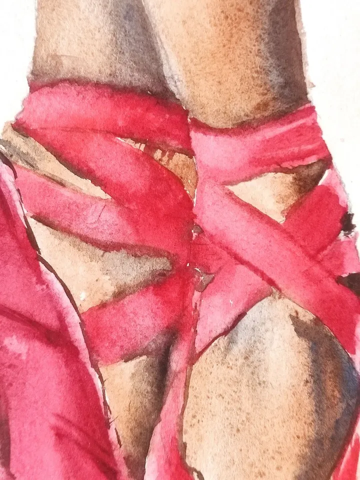 Ballet Painting Pointe Original Watercolor Ballerina Art Dance Wall Art