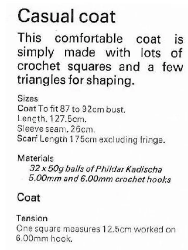 Coat crochet pattern granny square long cardigan pattern aran Worsted pdf instant download