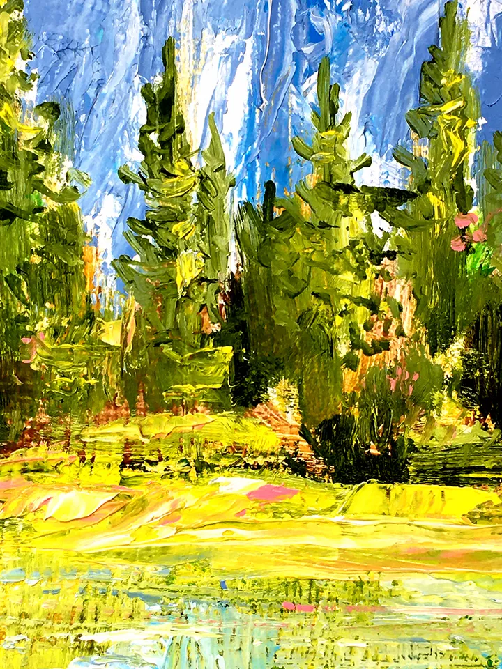 Yosemite National Park Original Oil painting National Park California Landscape Original Art 7 by 5