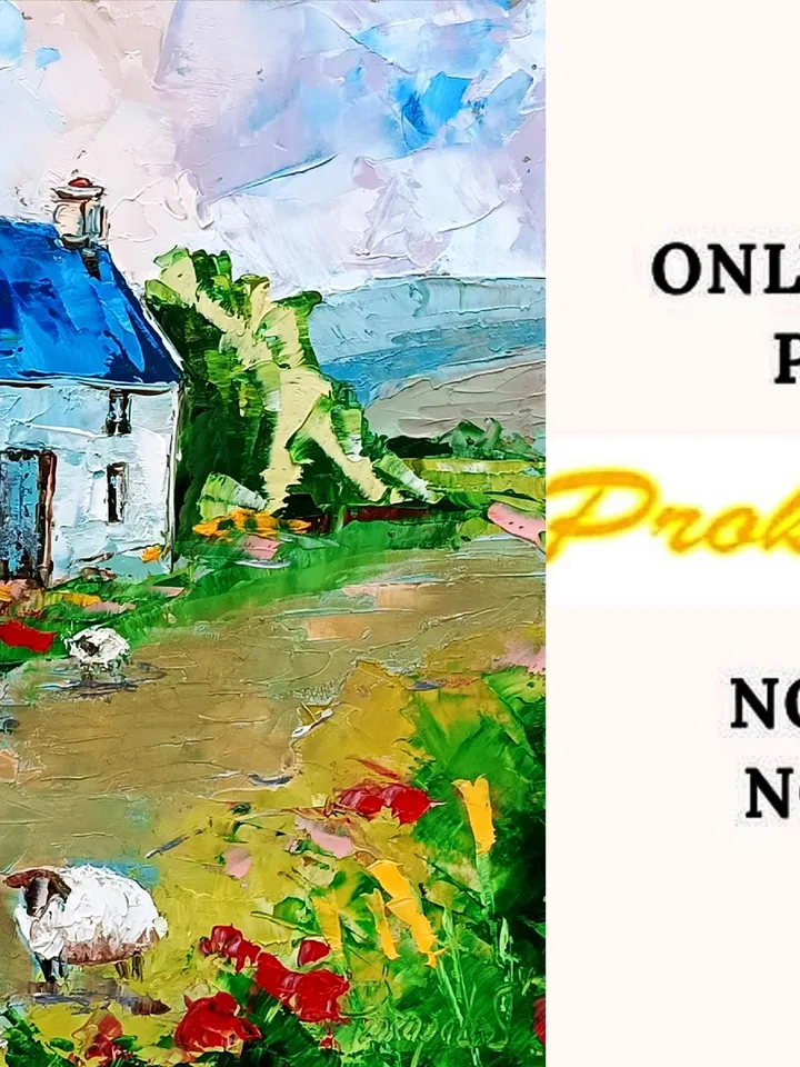 Ireland Painting Sheep Original Art Irish Landscape Oil Painting Farm Artwork Christmas Gift by ArtProkopaloSv