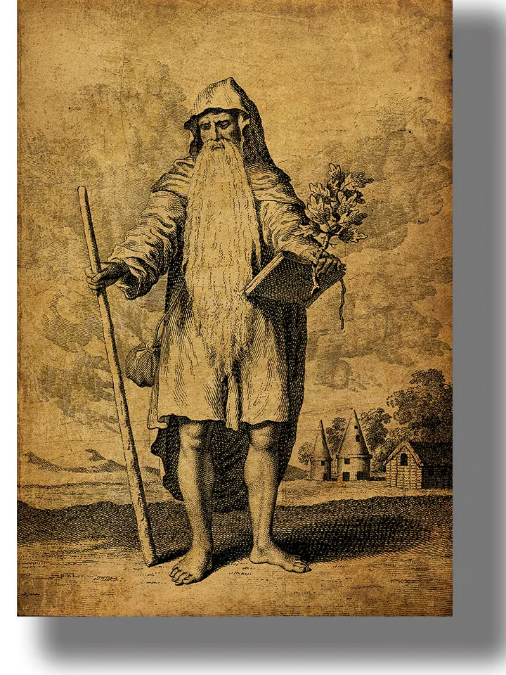 Antique illustration the Chief Druid.