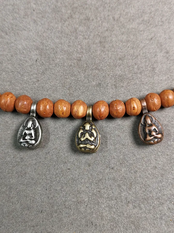 Gandhanra Handmade Buddhist Mala Counter Clip,Bum Counter Clip for Prayer Beads,Shakyamuni / Chenrezig Shape,Mala Accessories