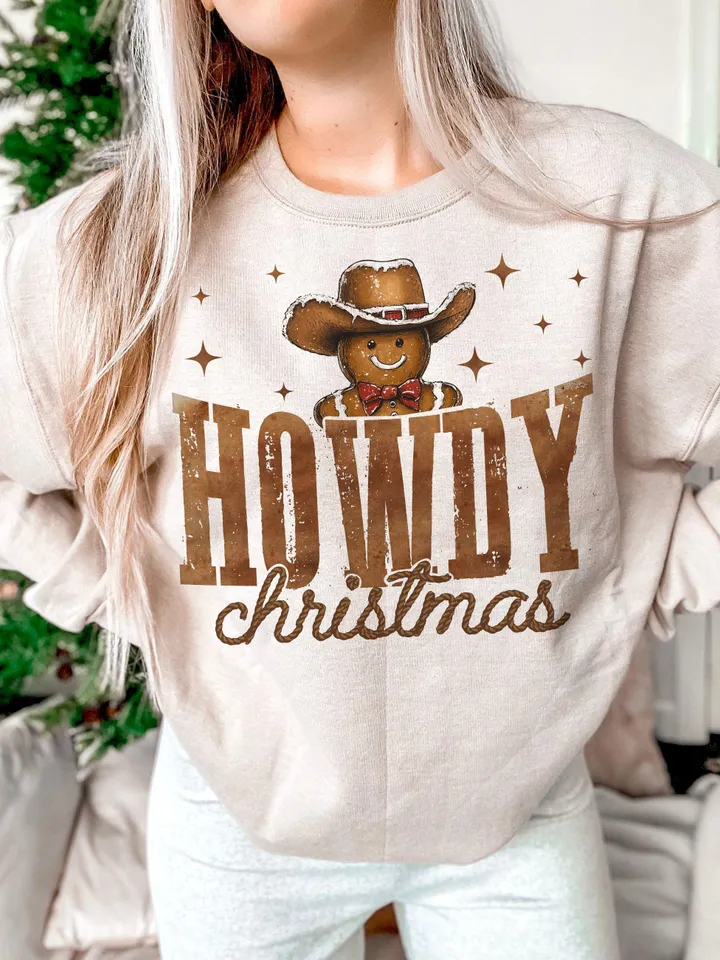 Howdy Chrsitmas Gingerbread man PNG, Christmas Season Png, Christmas western PNG, Christmas png, Retro Christmas Shirt PNG, howdy png files