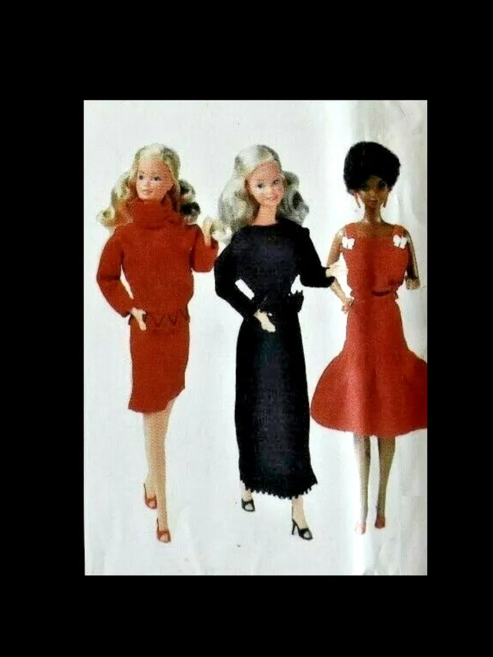 Barbie Vintage Sewing Pattern PDF Fashion Dolls size 11 1/2 inches Butterick 6170