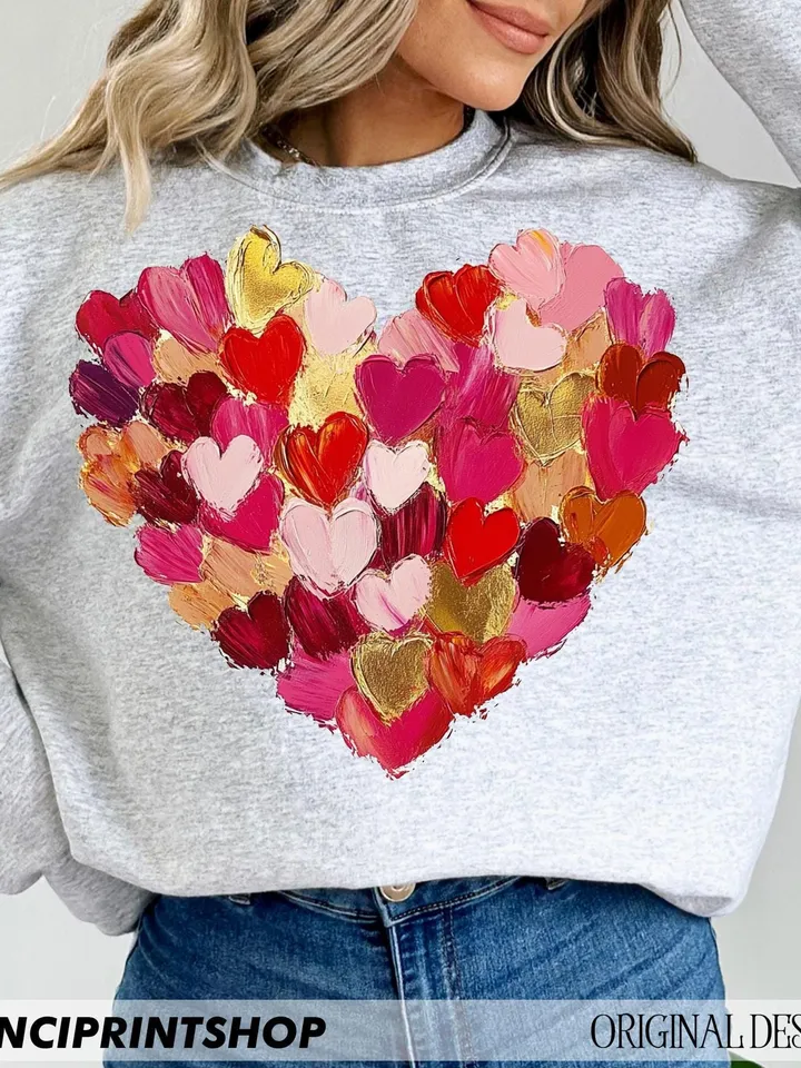 Valentine Day Heart Brushstroke png, Valentines Day png, Xoxo png, Heart png, Valentines Shirt png, Trendy Valentines, Sublimation design
