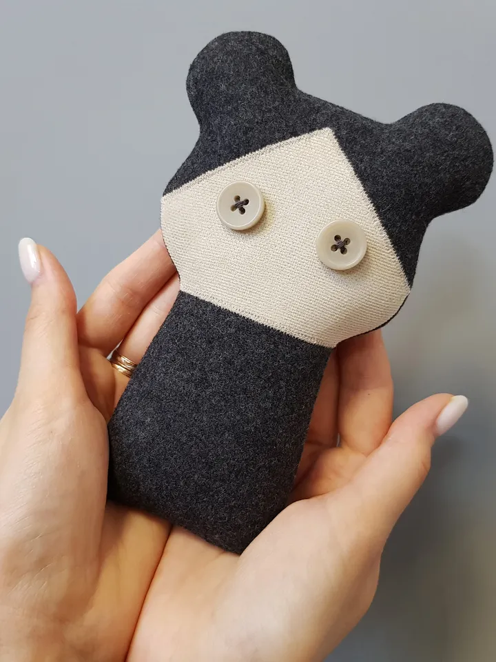 Mini doll sewing pattern PDF digital tutorial in English, rag doll sewing diy
