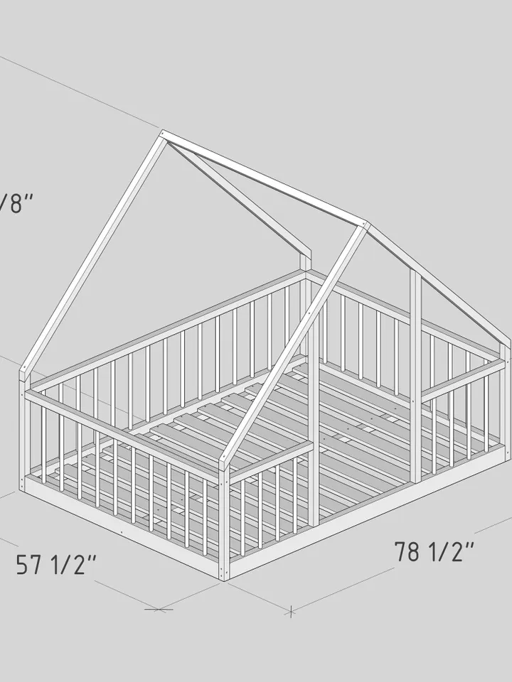 Montessori House Bed Plan, Full Size, PDF, DIY