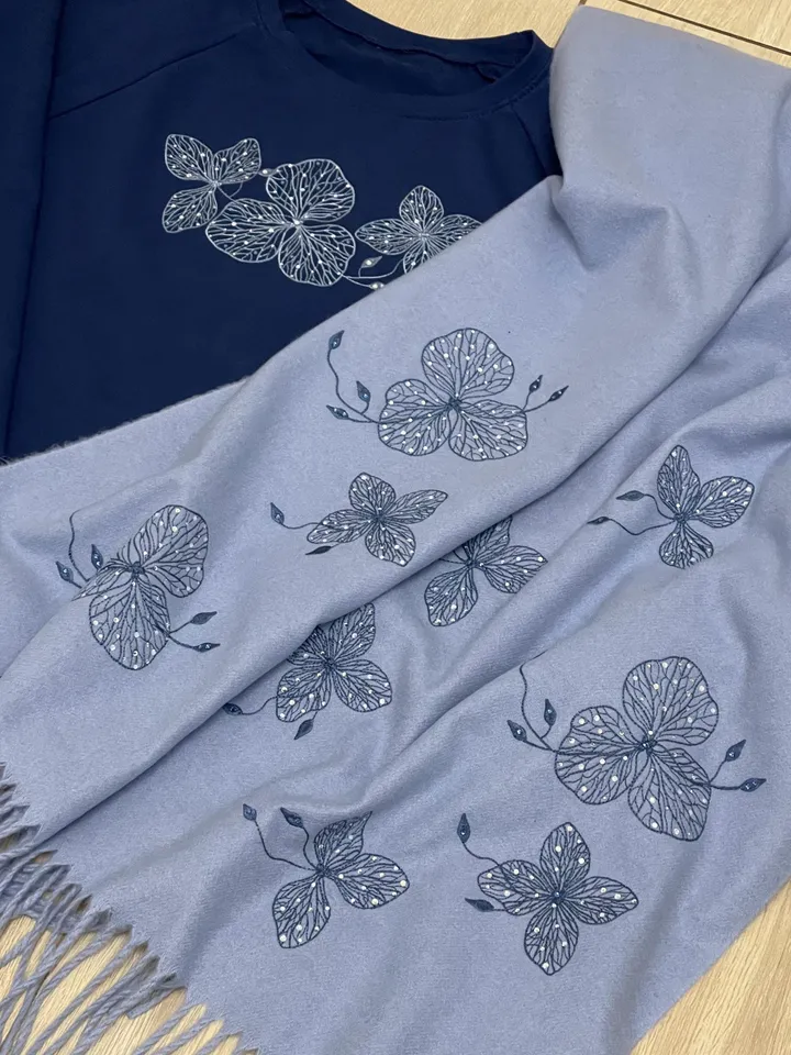 Machine embroidery design &quot;Frosty flowers&quot;