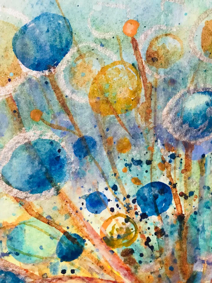 Abstract watercolour painting, original watercolour painting,home decoration.