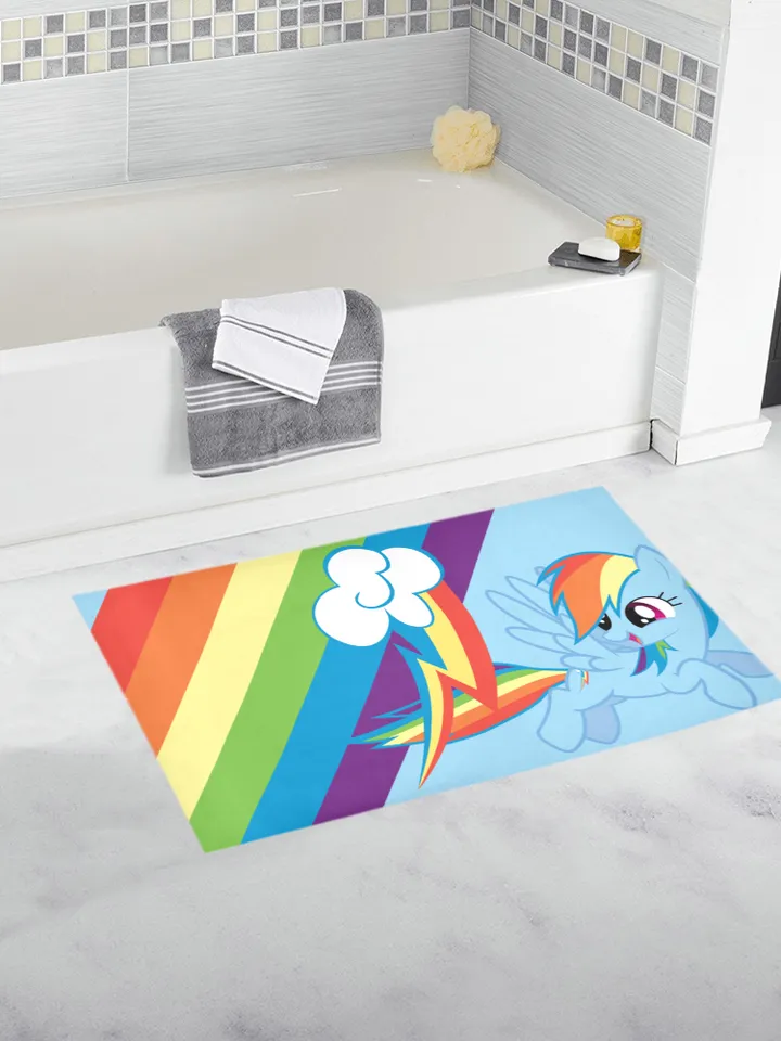 Rainbow Dash Bath Mat, Bath Rug