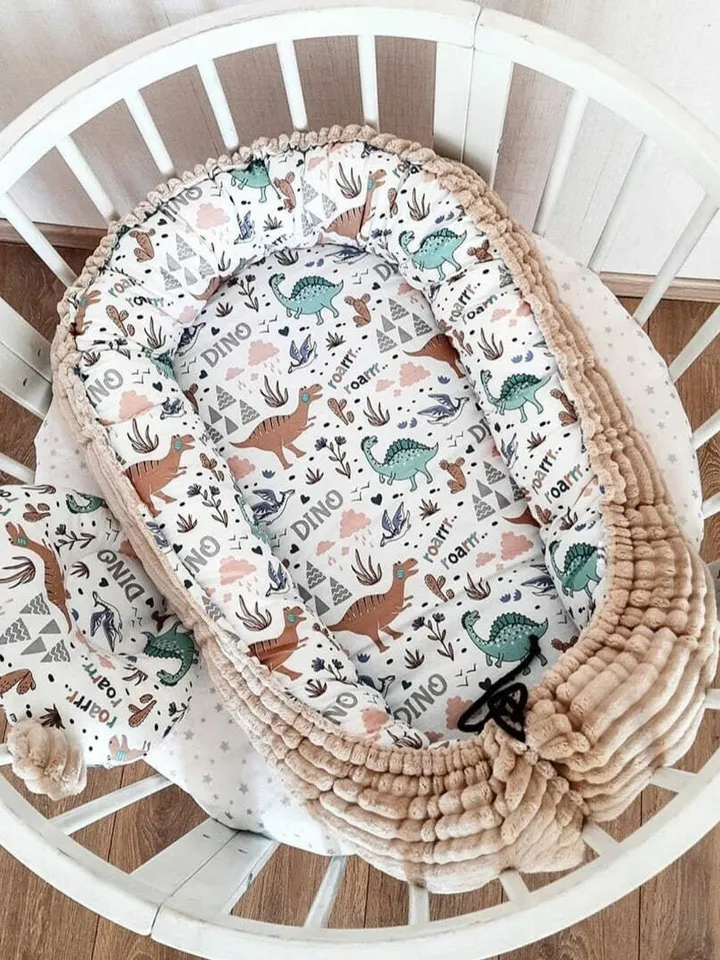 Pillow as a gift! Baby nest newborn - toddler, ready to ship, double sided minky baby nest, baby positioner + Pillow as a gift!!!