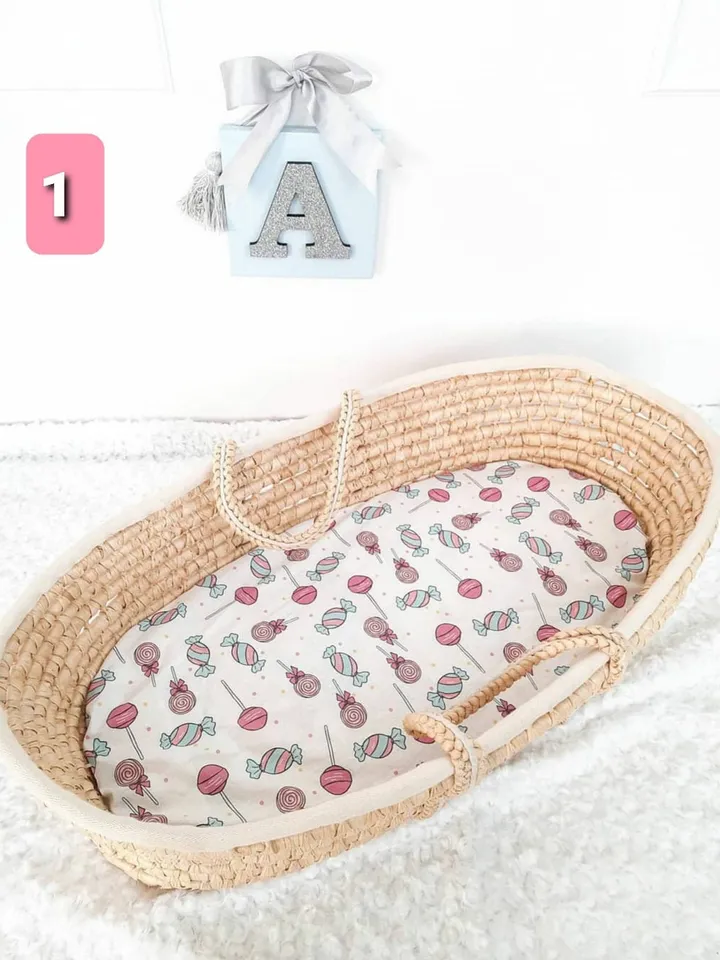 Baby Girl Moses Basket Sheets, Bassinet Sheets Moses Basket Bedding, Baby bedding, Bassinet sheet, bassinet sheets, baby girl print Sheet