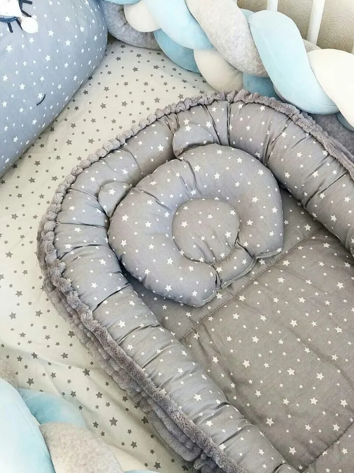 Ready to Ship! Baby nest newborn -  toddler, ready to ship,  double sided minky baby nest, baby positioner + Pillow as a gift!!!