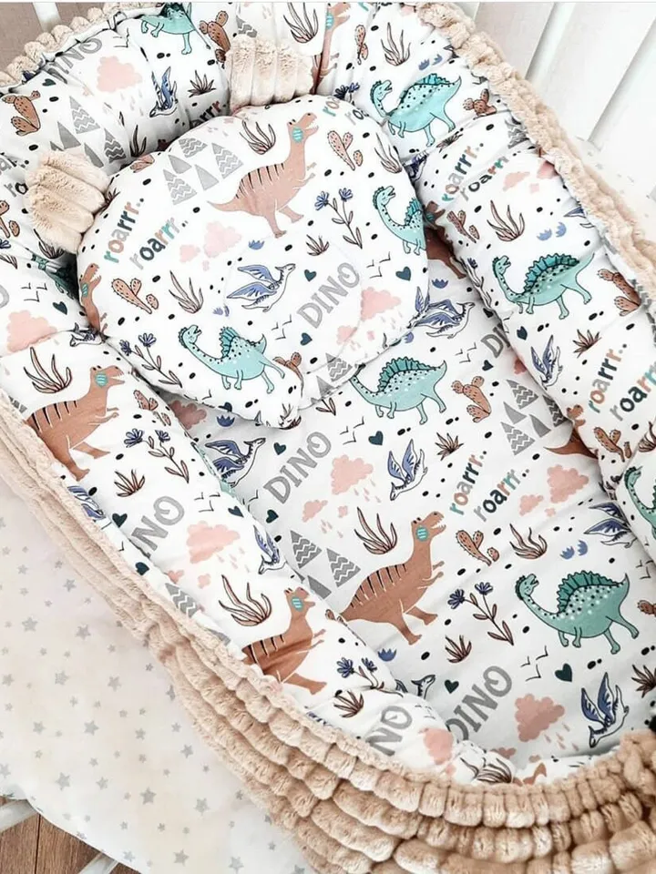 Pillow as a gift! Baby nest newborn - toddler, ready to ship, double sided minky baby nest, baby positioner + Pillow as a gift!!!