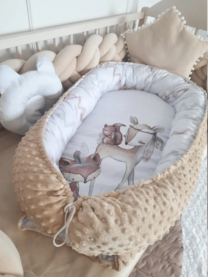 Newborn bed set, crib bumpers, braided bumper, pillow bumper, newborn bumpers set, crib set, crib bumpers