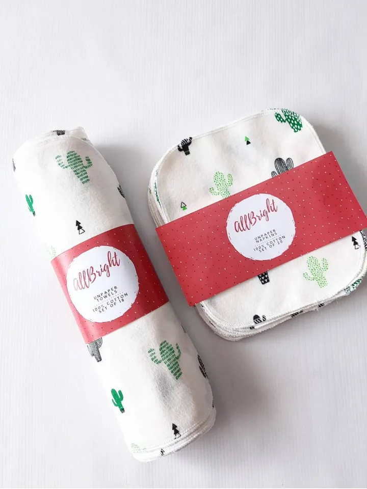 UNPAPER TOWELS, Reusable Napkins, Paperless Towels, Reusable Paper Towels, Eco-Friendly Cleaning, Cloth Paper Towels *Pack of 18