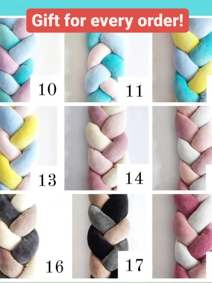 Braided crib bumper, crib bedding, nursery design. Crib Sheets, Baby Bedding, Braided Crib Bumper