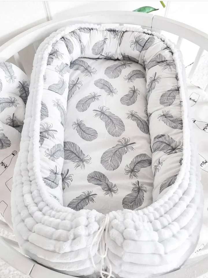 Pillow as a gift! Baby nest newborn - toddler, ready to ship, double sided minky baby nest, baby positioner + Pillow as a gift!!!