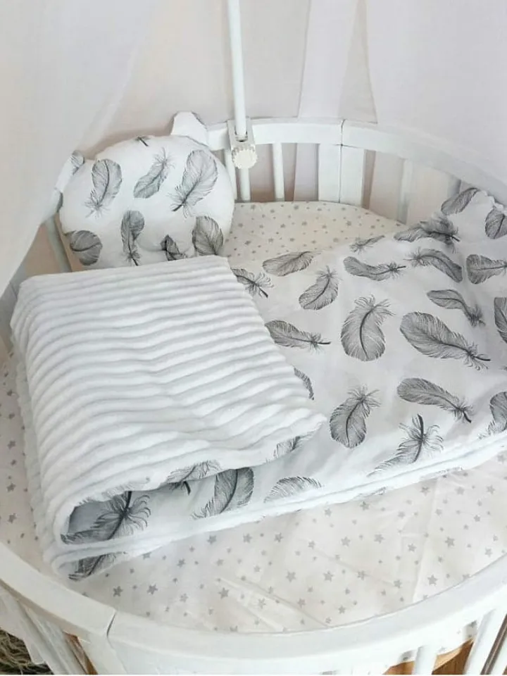 Pillow as a gift! Gray Baby nest newborn - toddler, ready to ship, double sided minky baby nest, baby positioner + Pillow as a gift!!!
